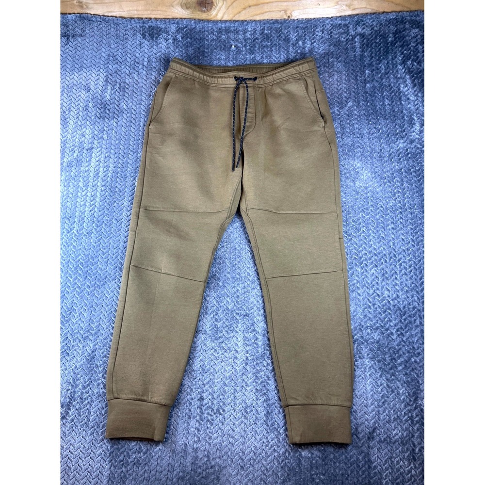 American Eagle Outfitters Jogger Pants Mens Large Olive Stretch Mid Rise Tapered